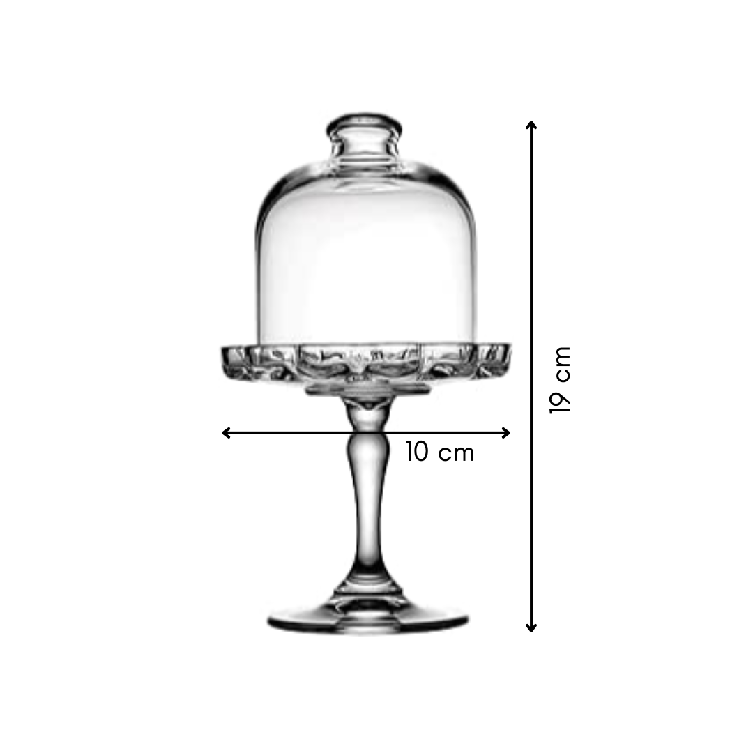 Cúpula de vidro com pé