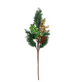 Galho decorativo de Natal com pinhas