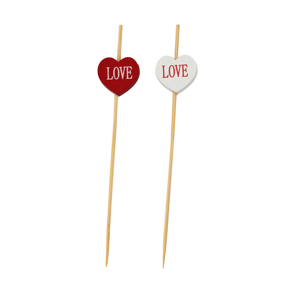 Kit com 50 palitos aperitivos 'LOVE'