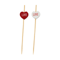 Kit com 50 palitos aperitivos 'LOVE'