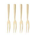 Kit com 4 garfos aperitivos inox dourado