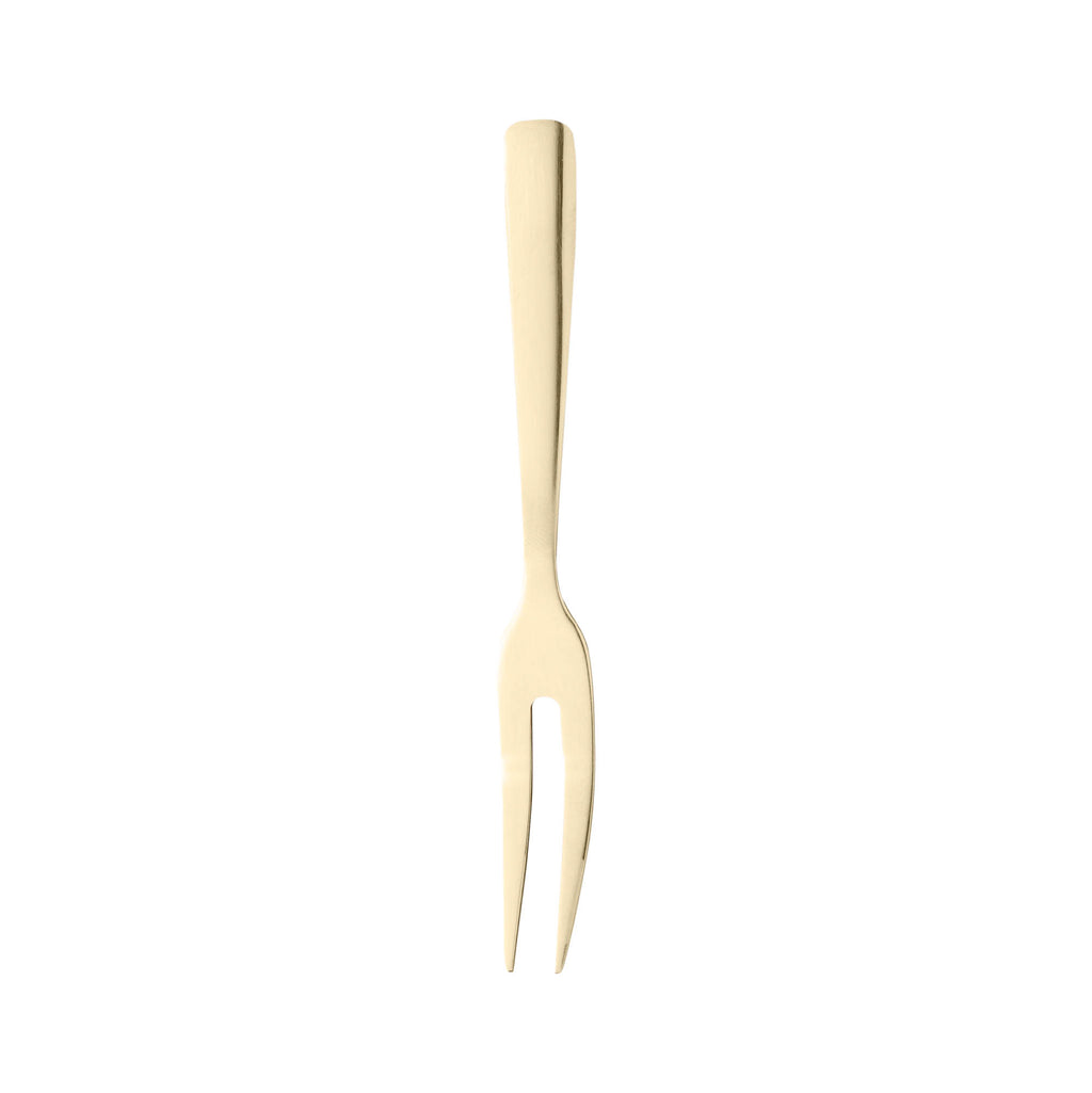 Kit com 4 garfos aperitivos inox dourado