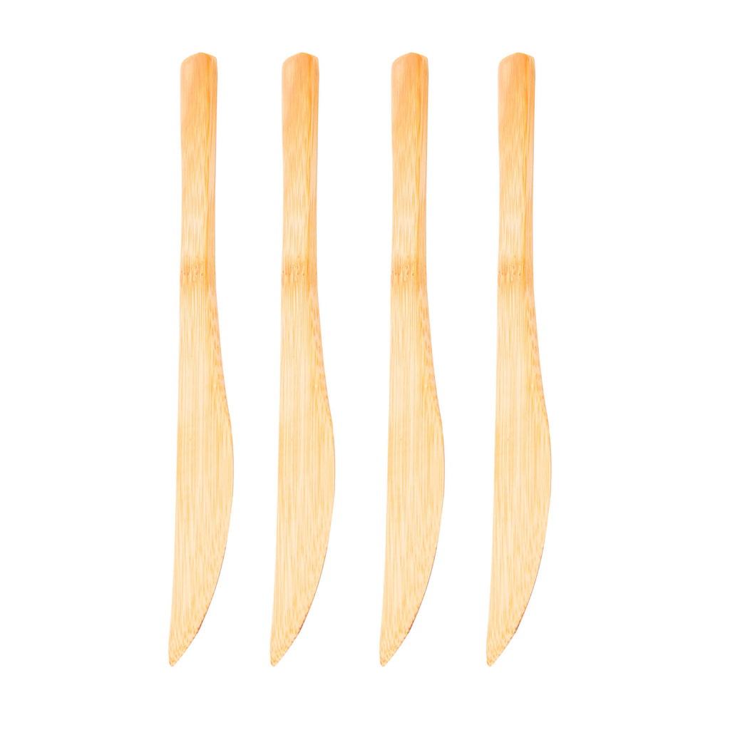 Kit com 4 espátulas bambu