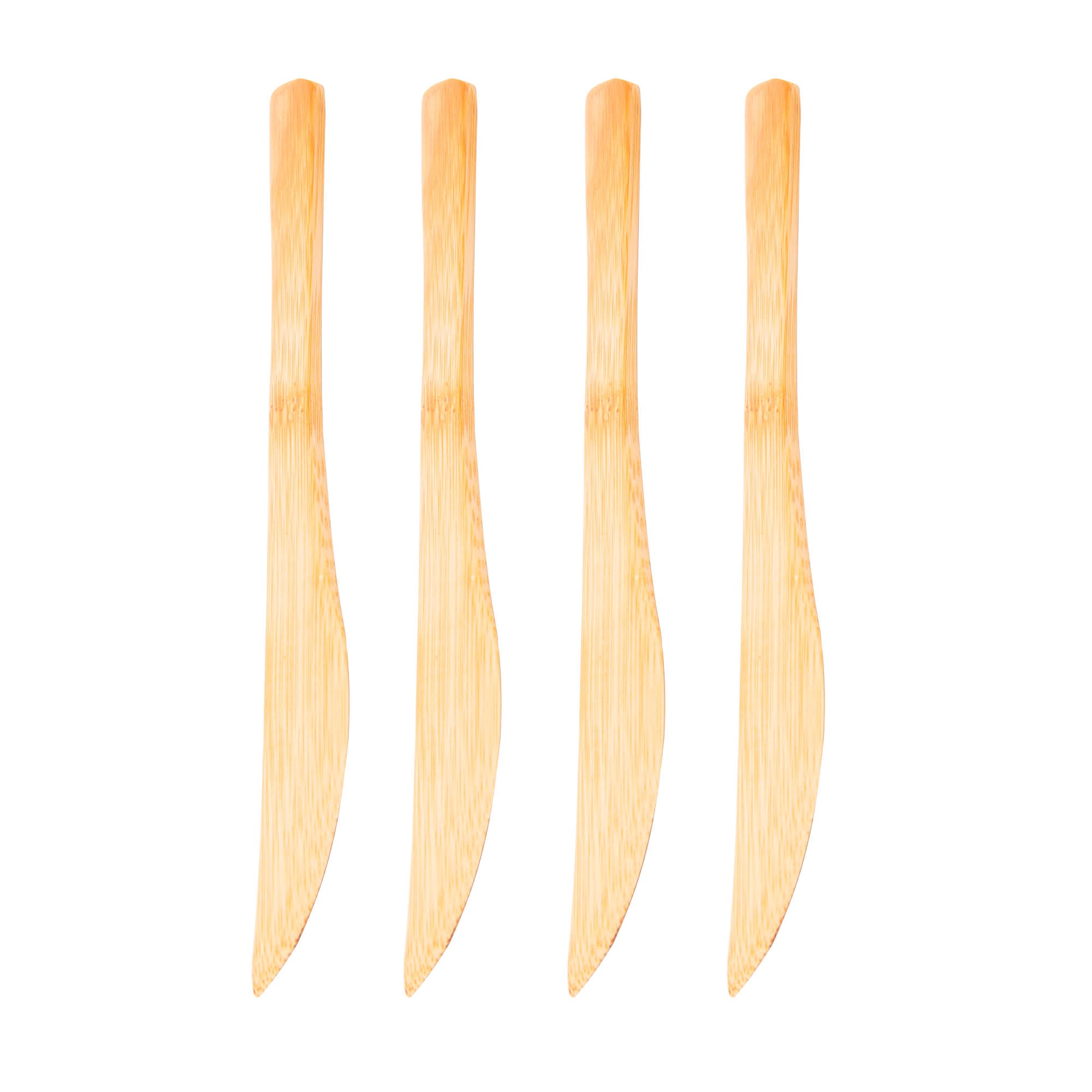 Kit com 4 espátulas bambu