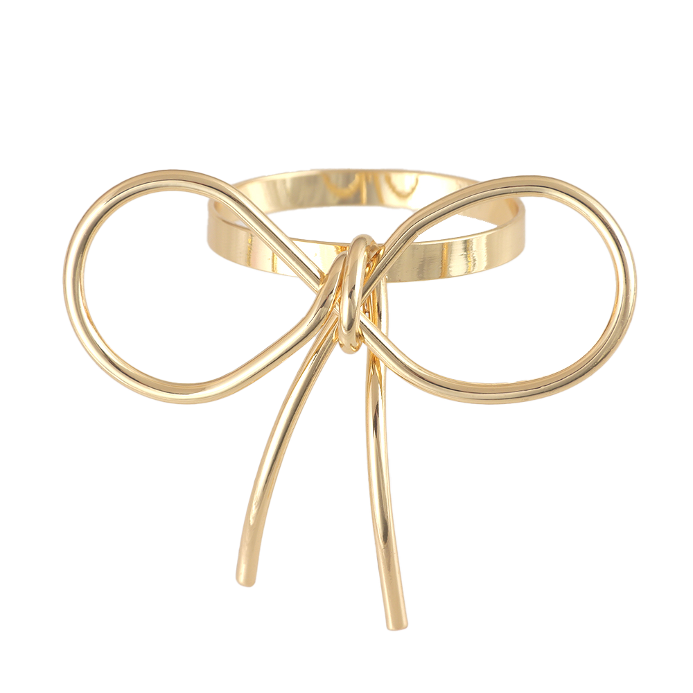 Porta-guardanapo laço dourado
