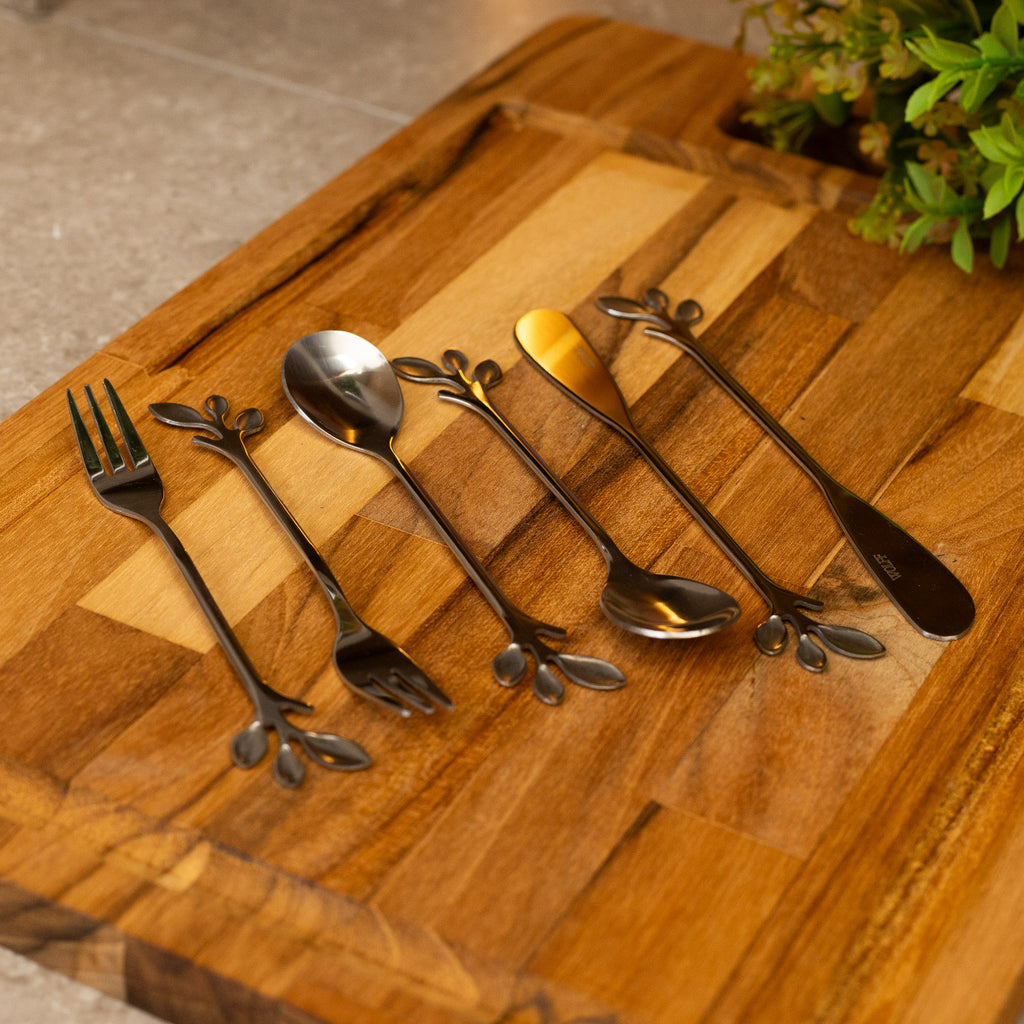 Conjunto em inox para petiscos