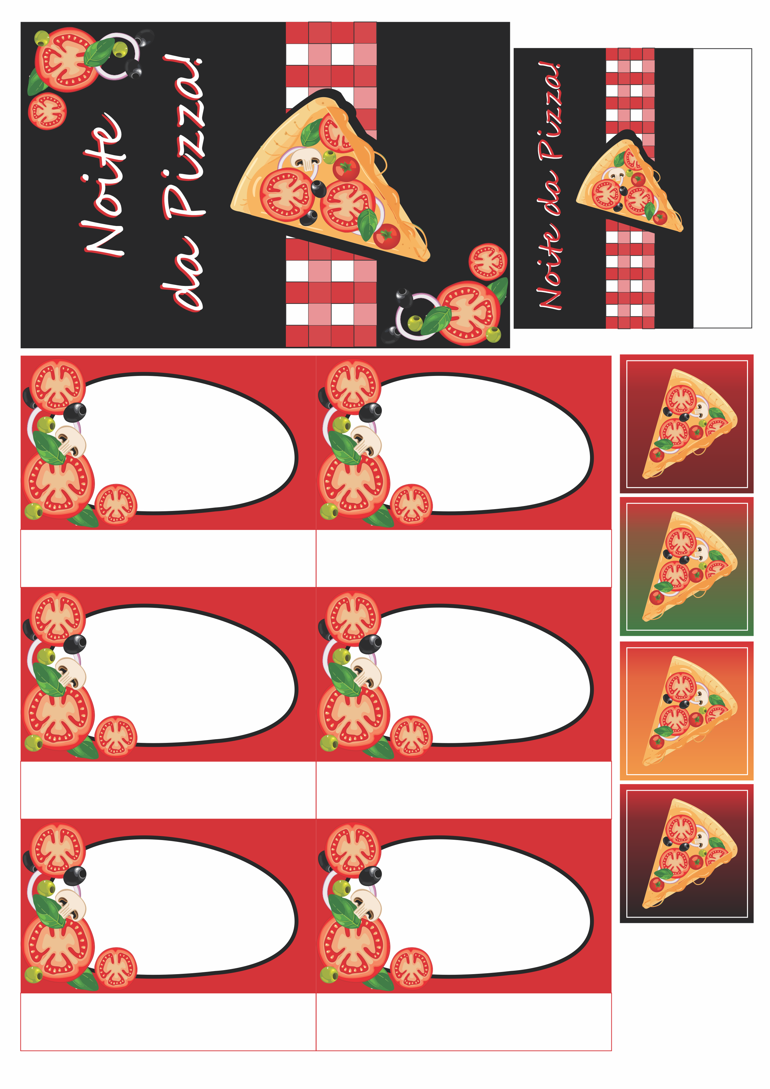 Papelaria noite da pizza mod 1