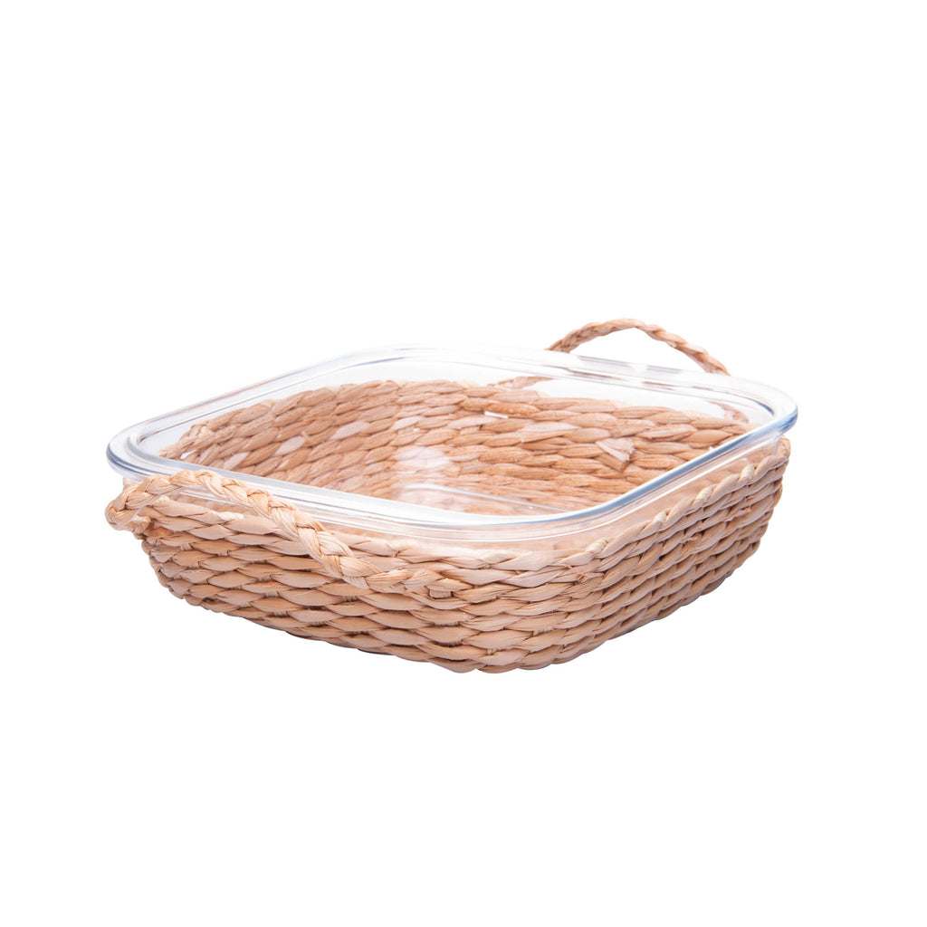 Refratário de vidro com suporte de fibra natural