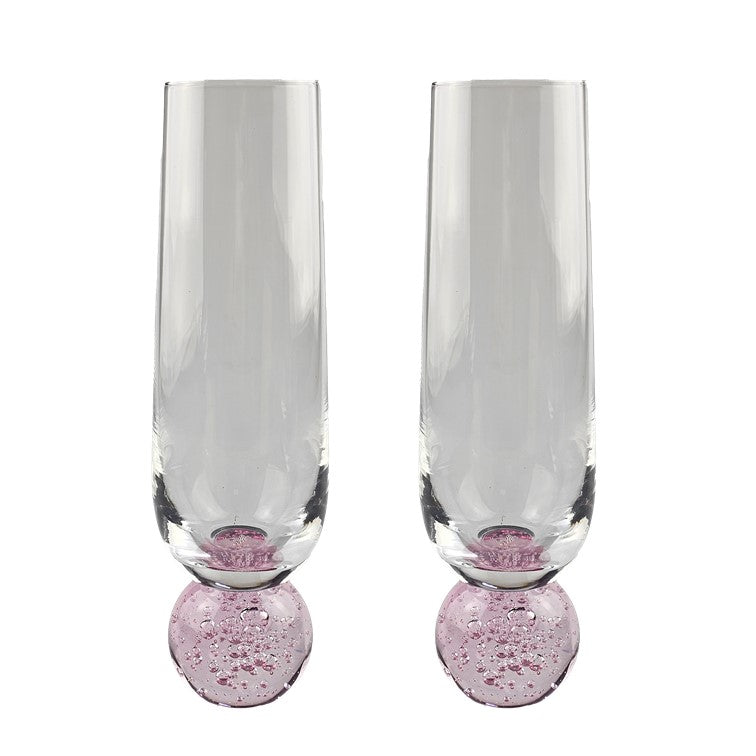 Kit com 2 taças bola - champanhe (rosa)