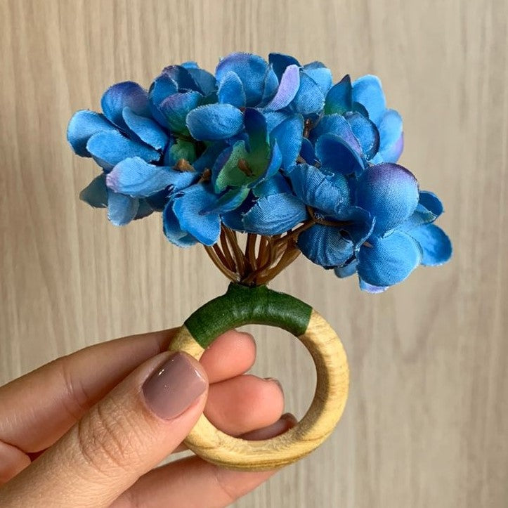 Porta-guardanapo Hortênsia azul