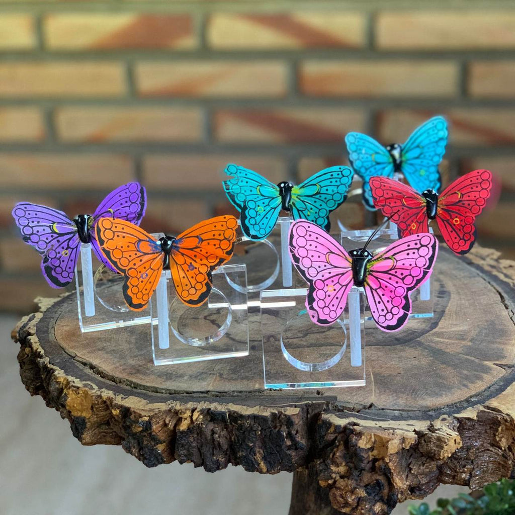 Porta-guardanapo de acrílico com suporte para flor