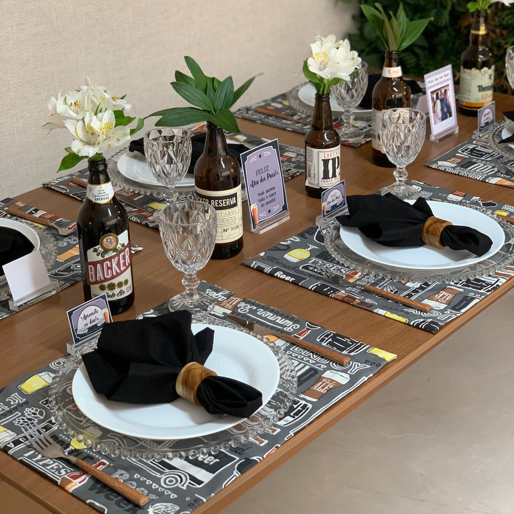 Jogo americano impermeável cerveja