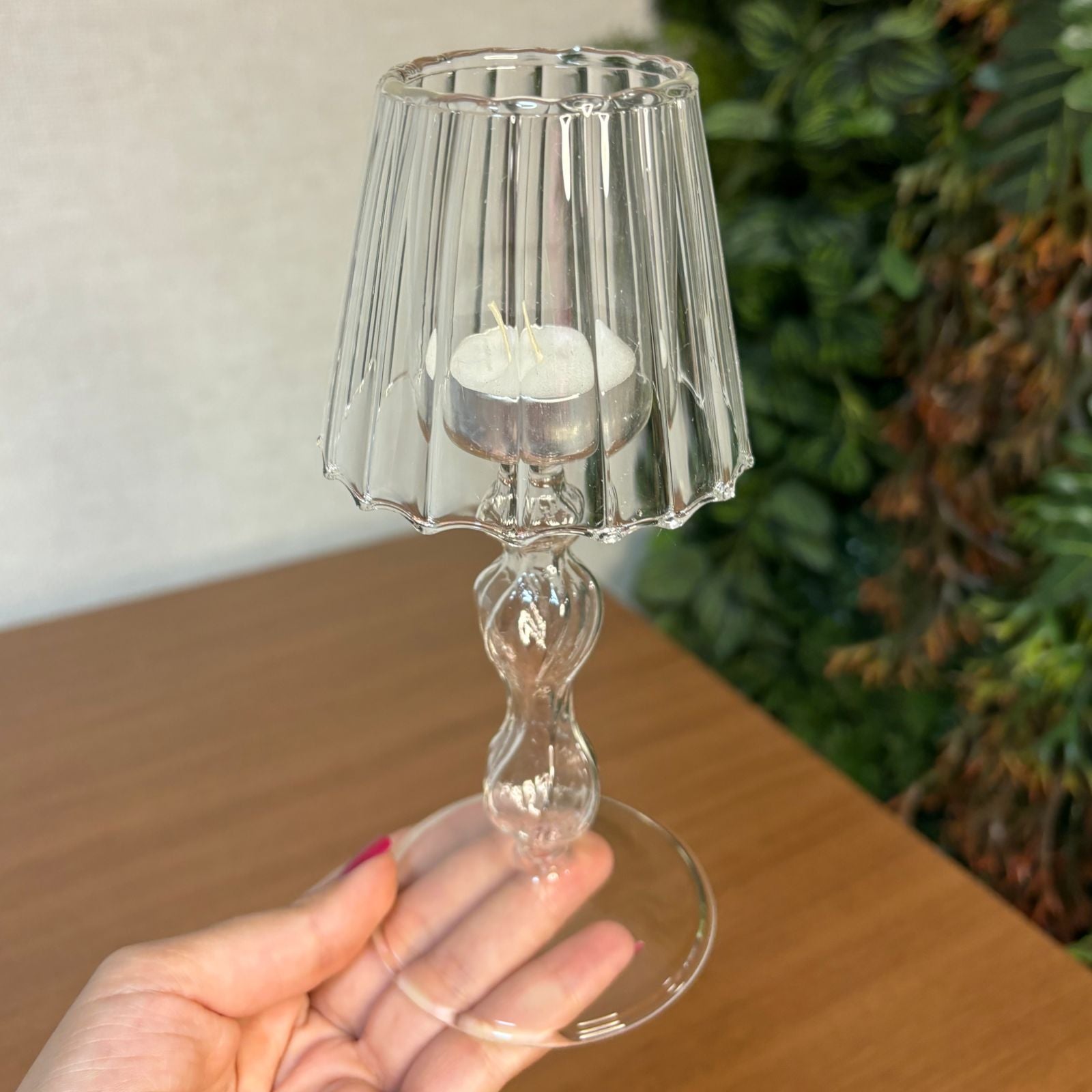 Abajur de vidro para vela mod 2