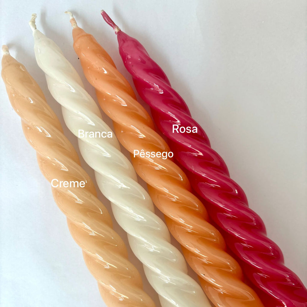 Kit com 4 velas espiral