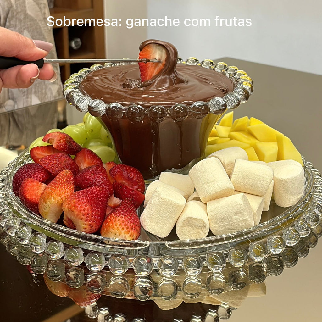 Boleira de cristal 5 em 1 com tampa