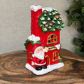 Casa Papai Noel cerâmica com LED