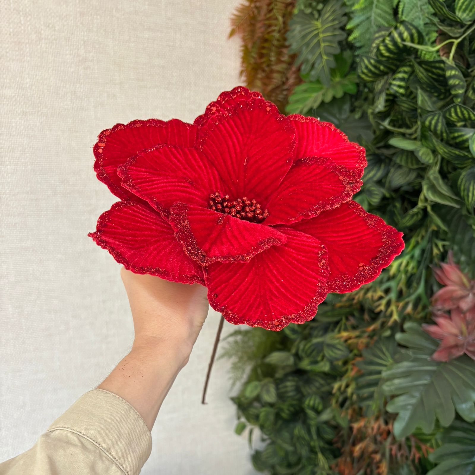 Flor veludo 25 cm de diâmetro
