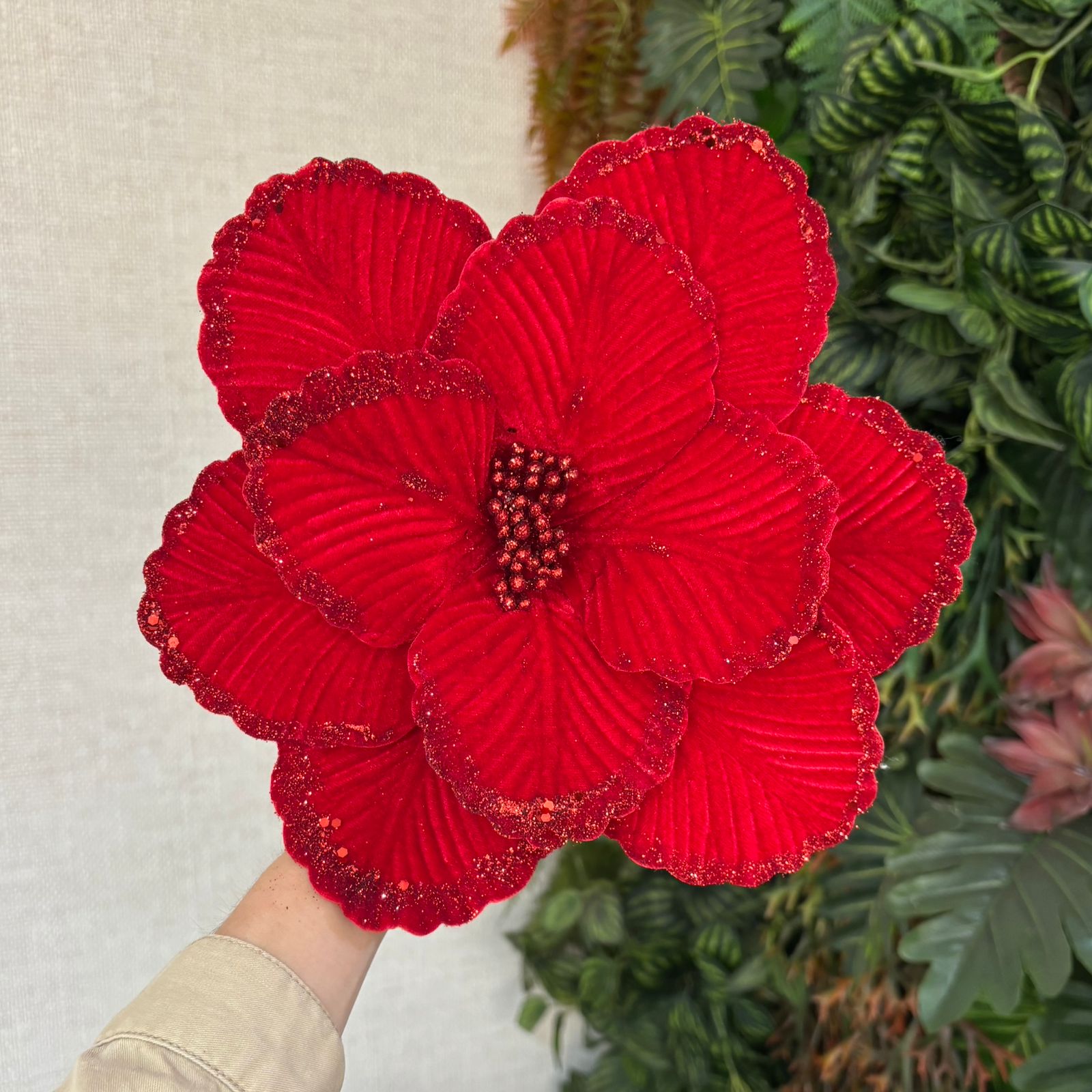 Flor veludo 25 cm de diâmetro