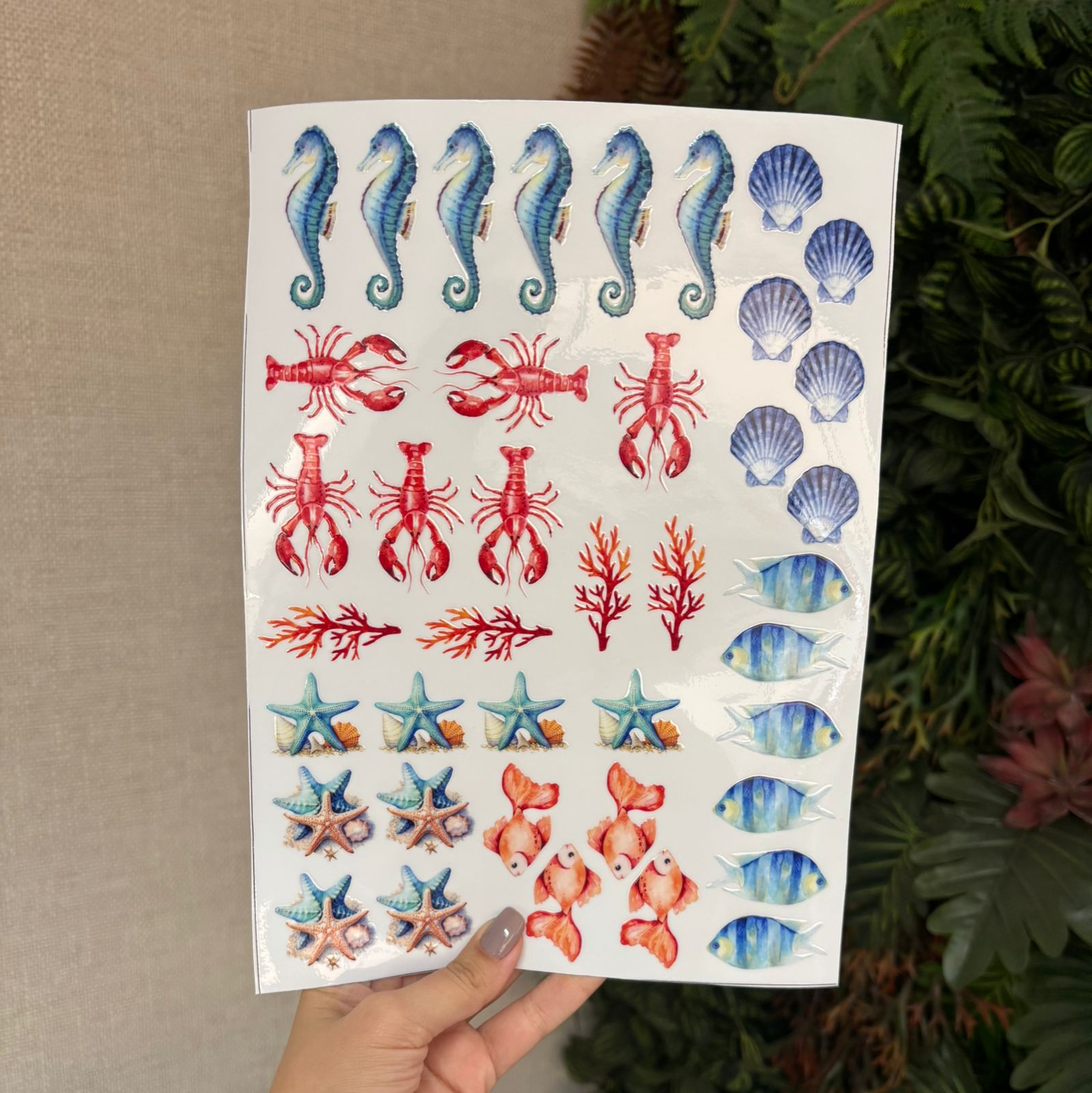 Adesivo para louças - Fundo do mar