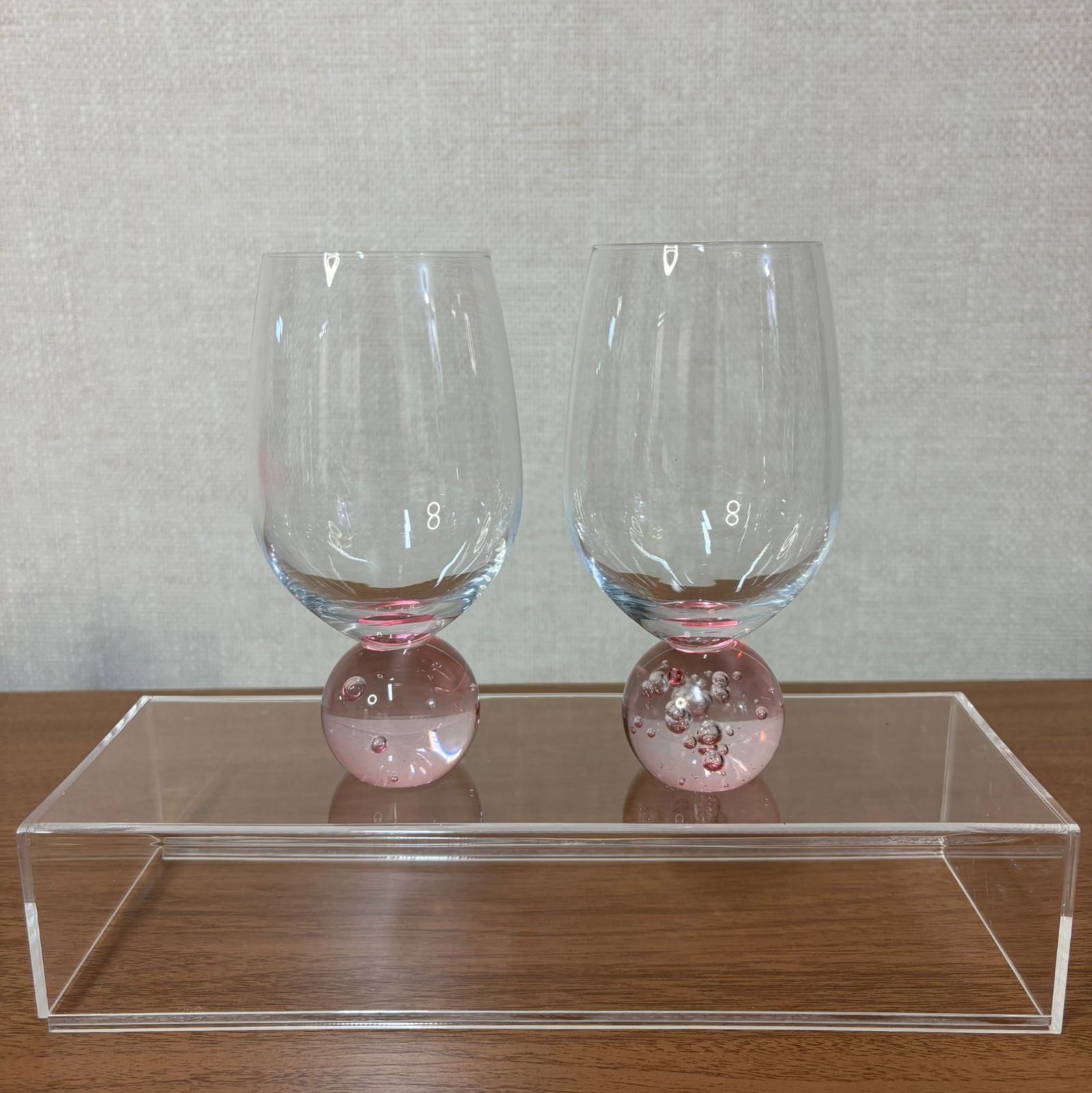 Kit com 2 taças bola - cor rosa