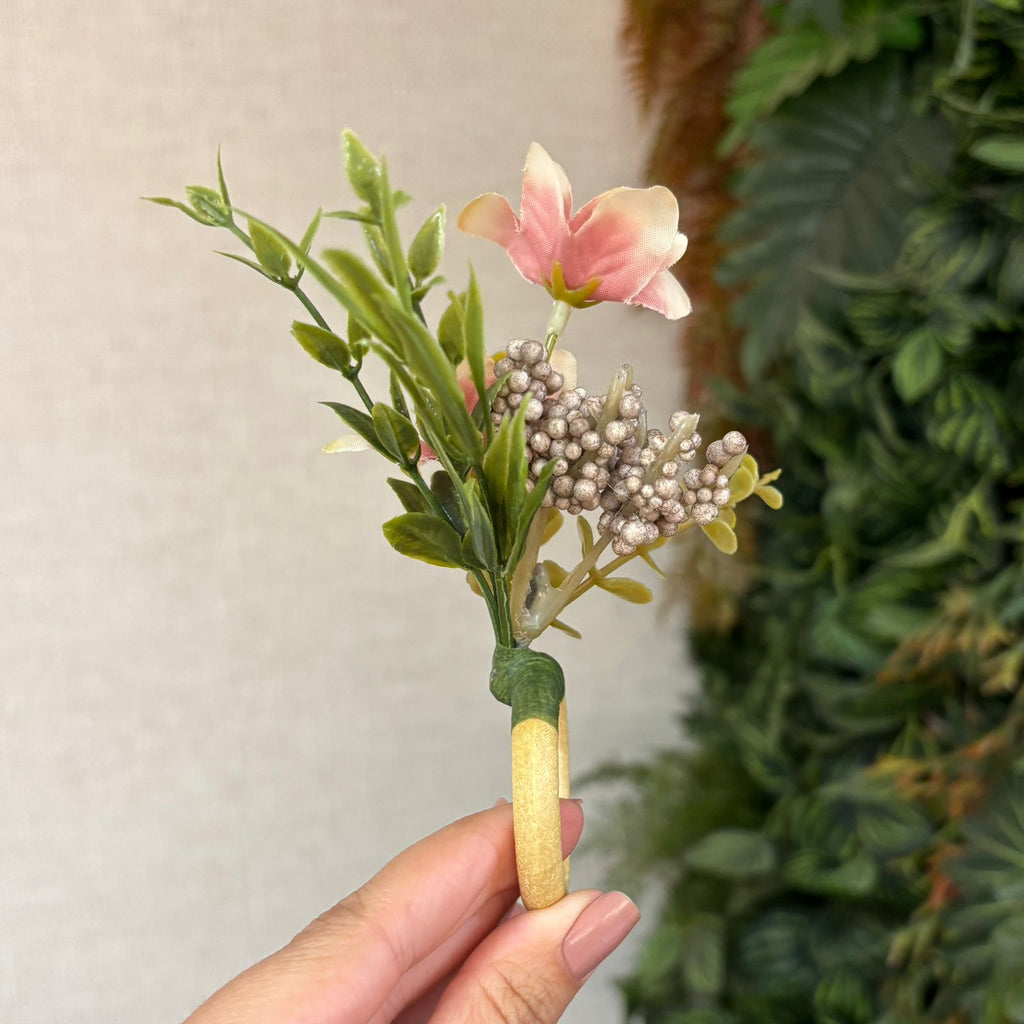 Porta-guardanapo arranjo floral