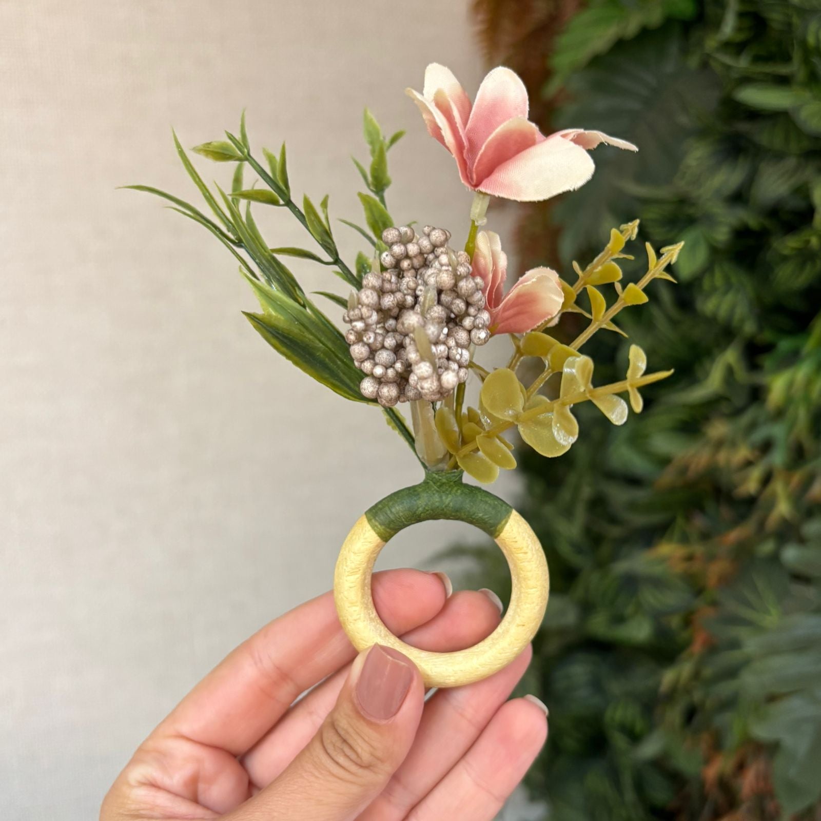 Porta-guardanapo arranjo floral