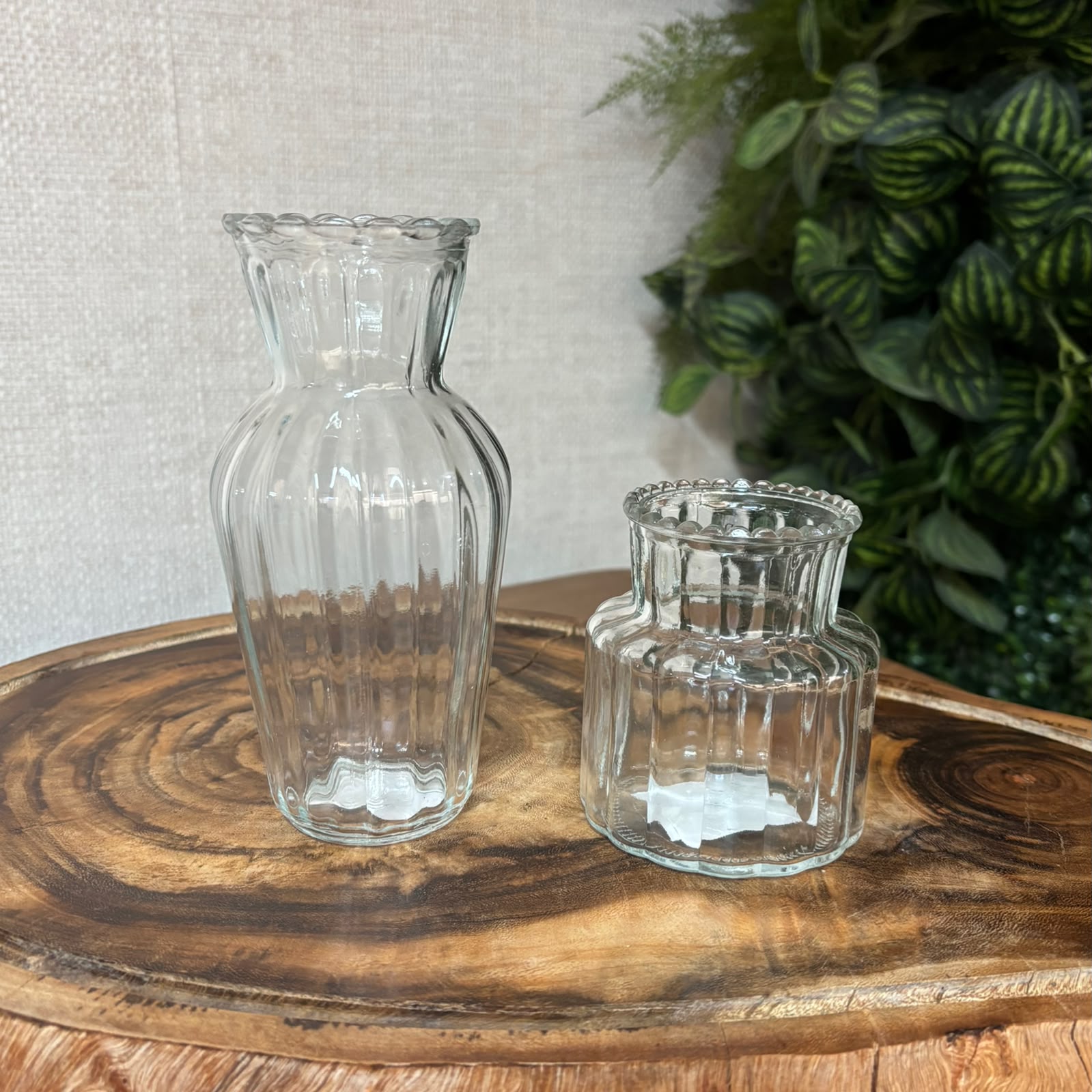 Kit com 2 vasos de vidro