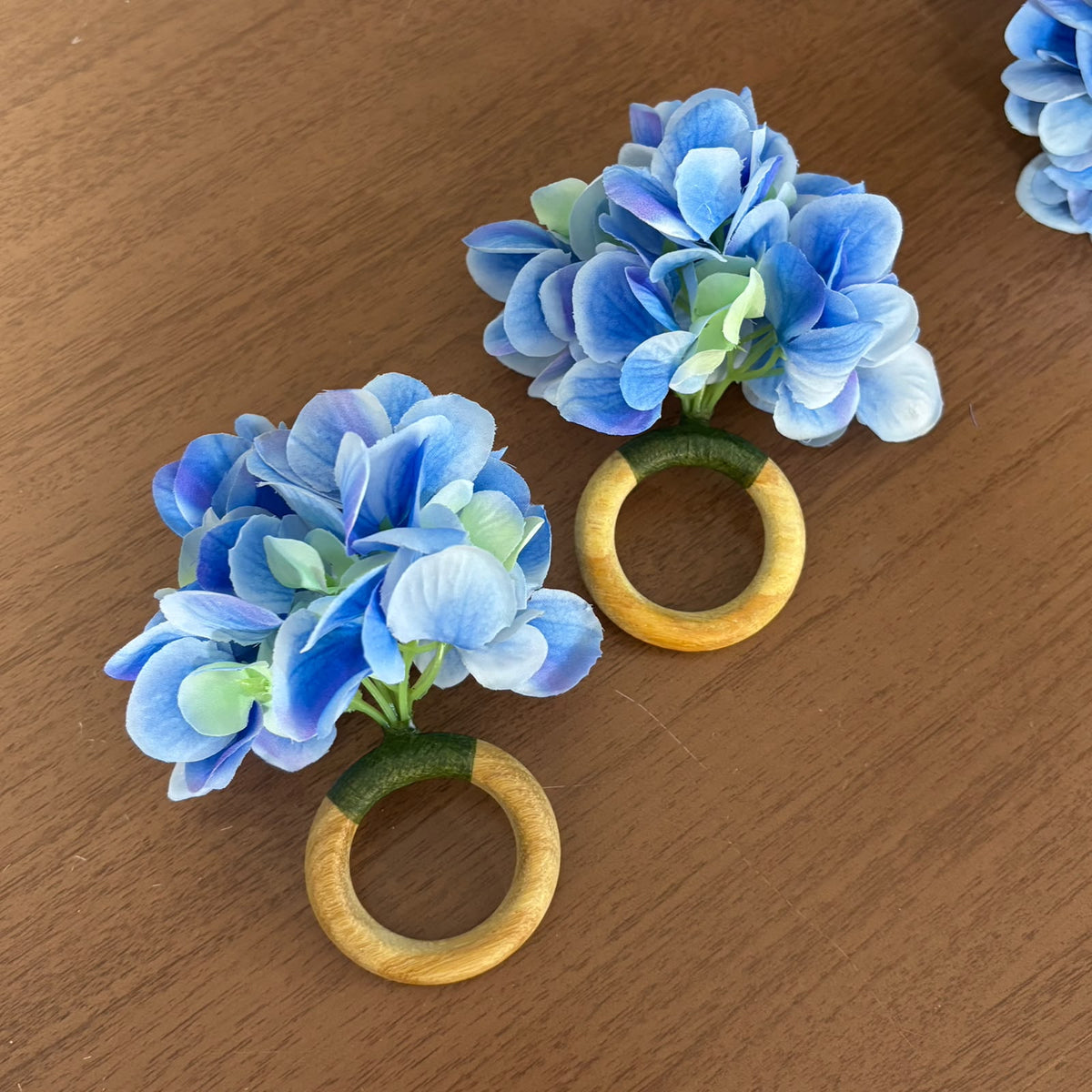 Porta-guardanapo Hortênsia azul
