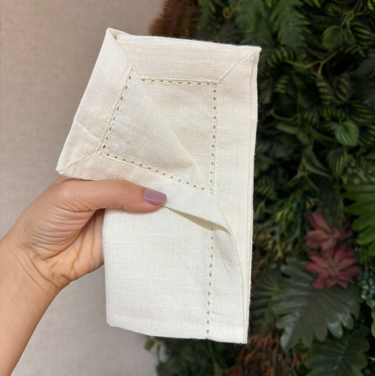 Guardanapo de tecido off white