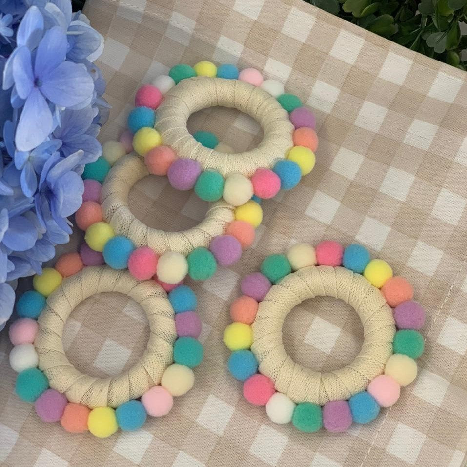 Porta-guardanapo pompom