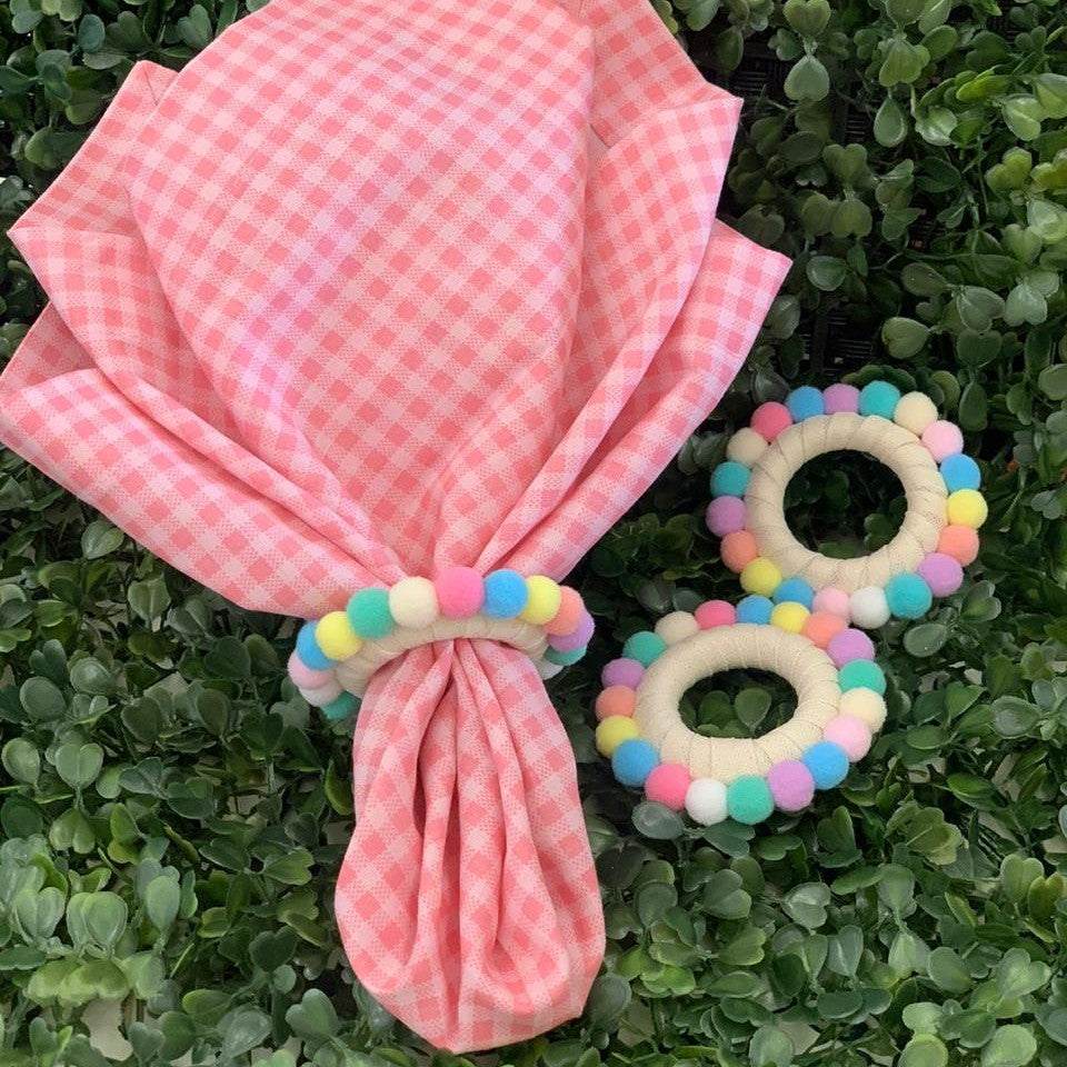 Porta-guardanapo pompom