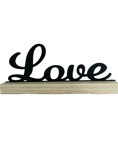 Enfeite decorativo MDF Love