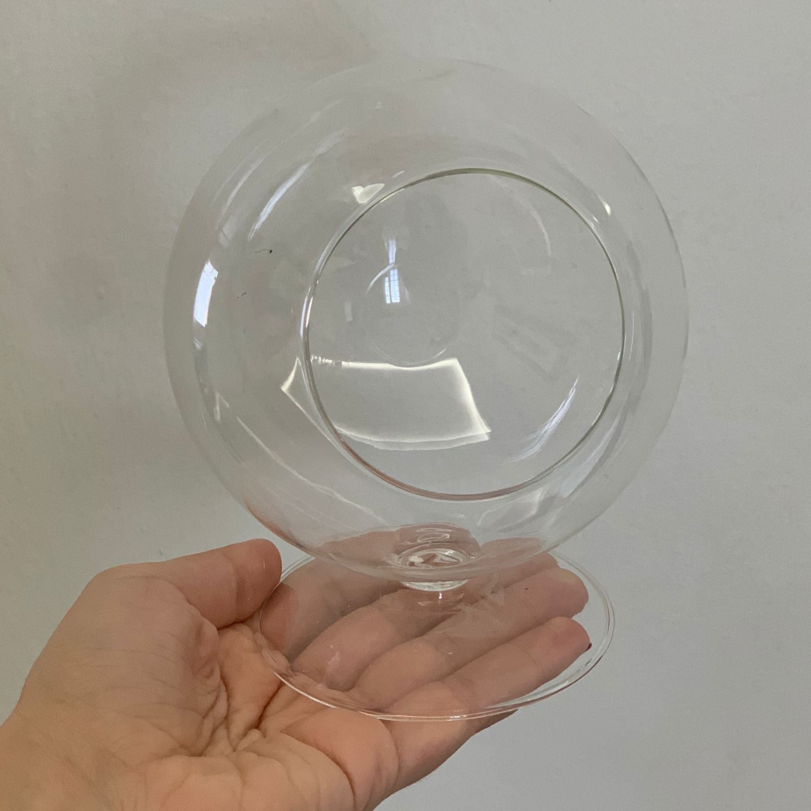 Vaso aquário vidro com pé