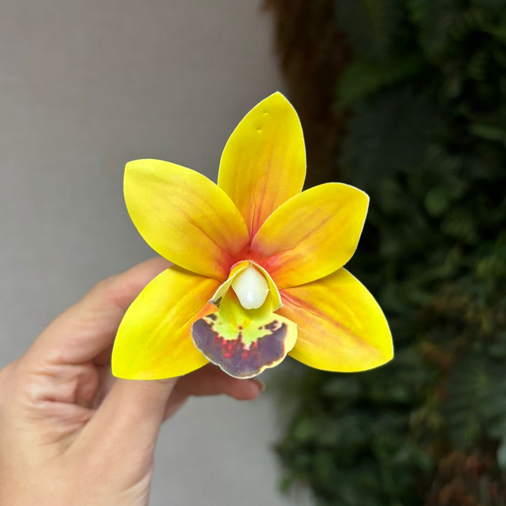 Porta-guardanapo orquídea amarela