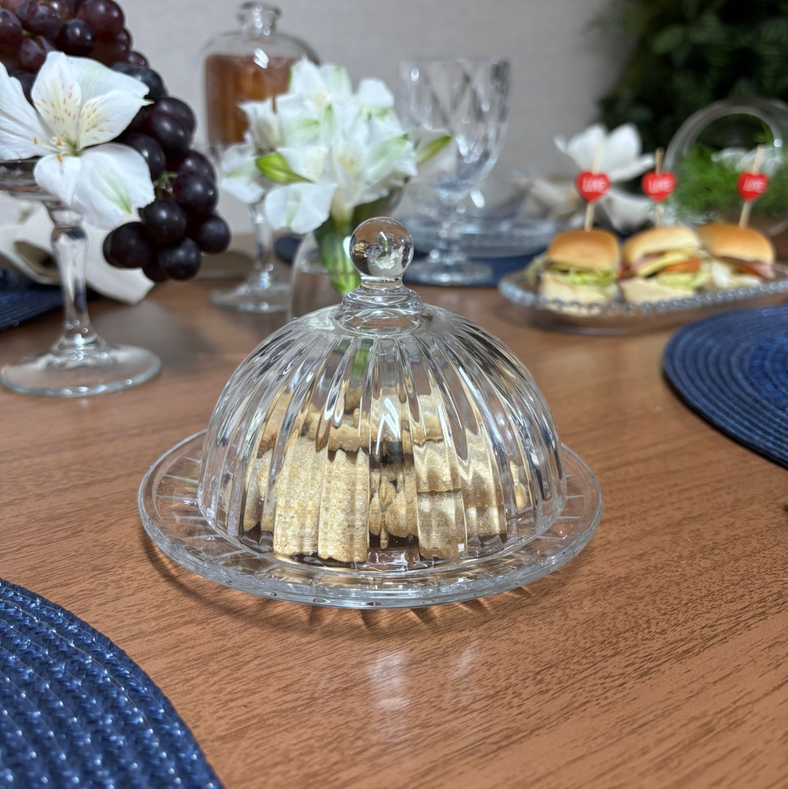 Mini queijeira de vidro