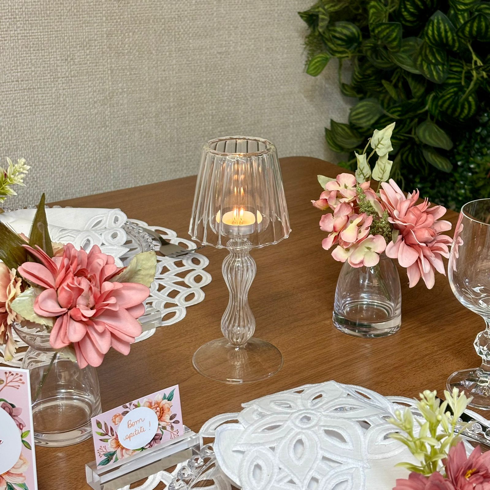 Abajur de vidro para vela mod 2