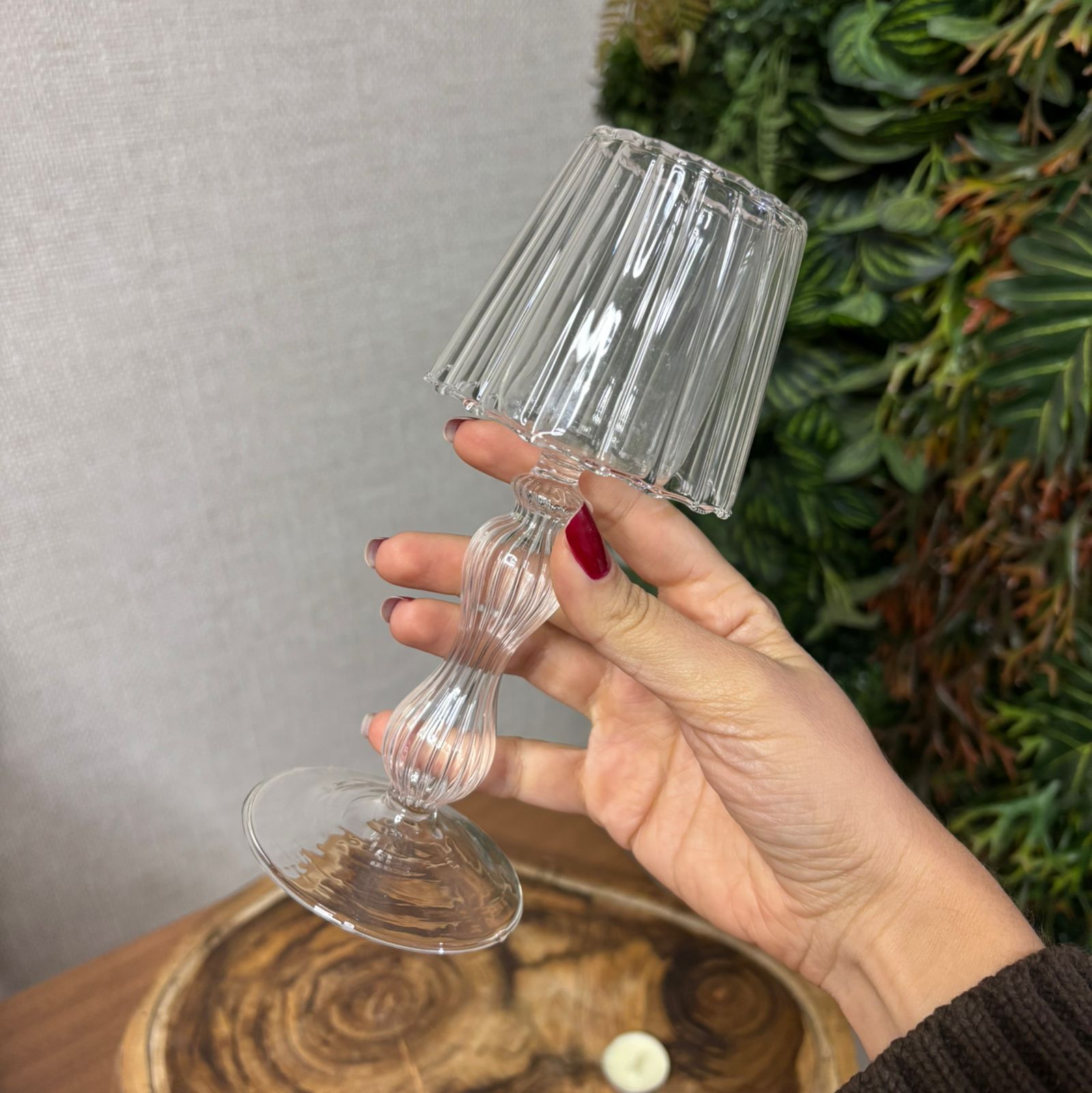 Abajur de vidro para vela mod 2