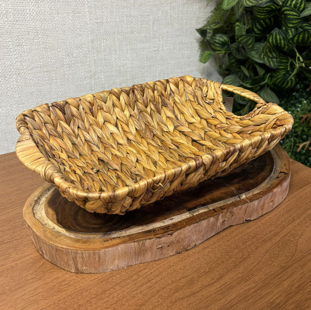 Cesta de palha com alça 35 cm