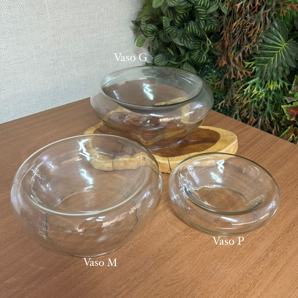 Vaso vidro parede dupla tamanho G