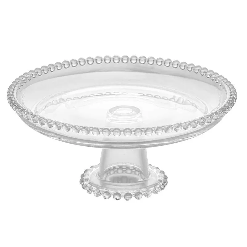 Mini prato de cristal com pé